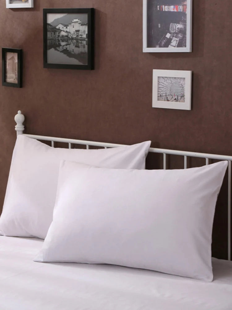 1pc Solid Color Pillow Cover 20 in x 30 in (50x76cm) Rectangular White Pillowcase Bedding Pillow Case