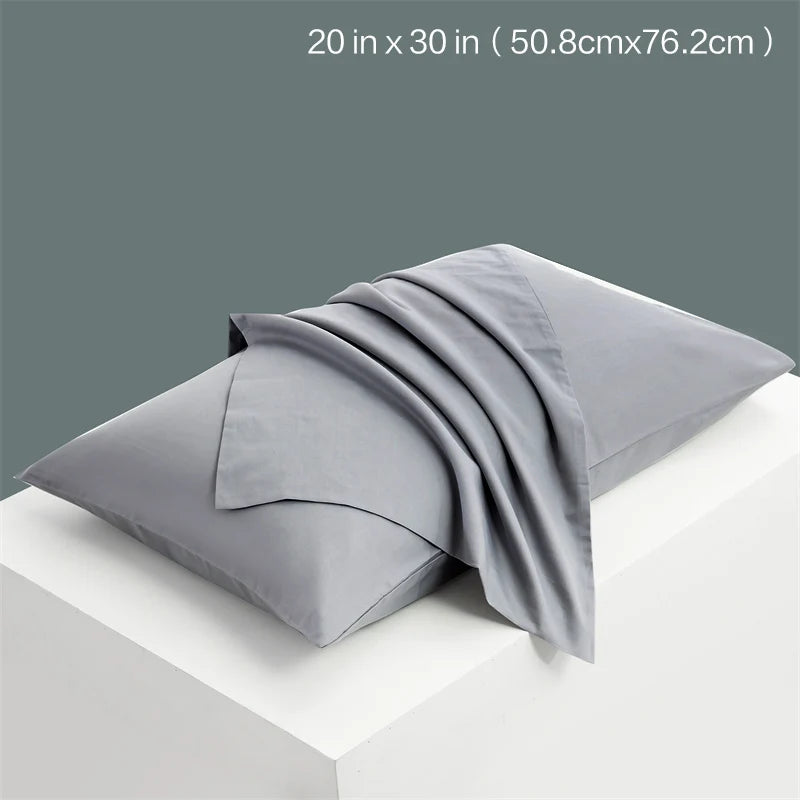 1pc Solid Color Pillow Cover 20 in x 30 in (50x76cm) Rectangular White Pillowcase Bedding Pillow Case